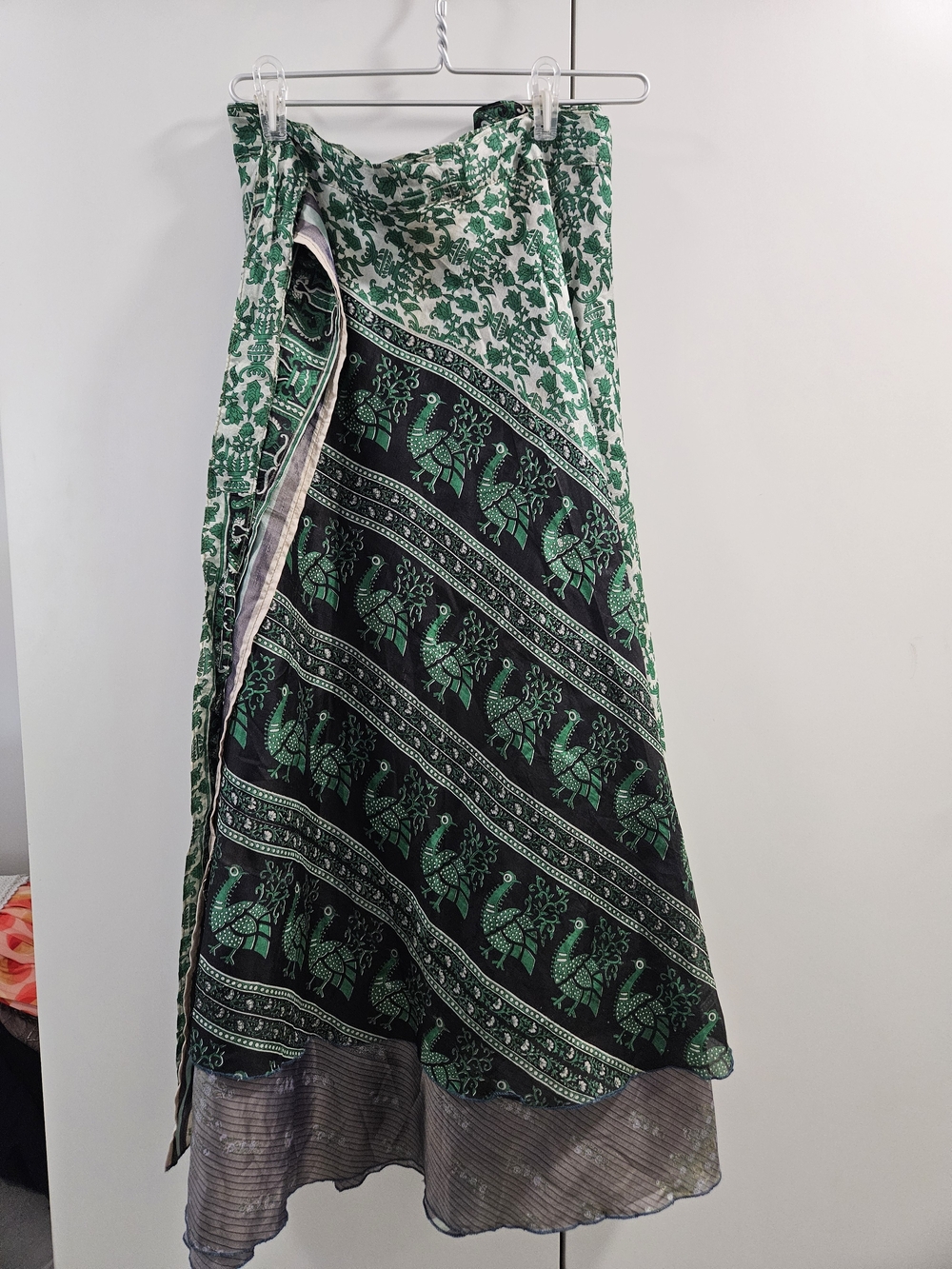 3 Sari Printed Wrap Skirts